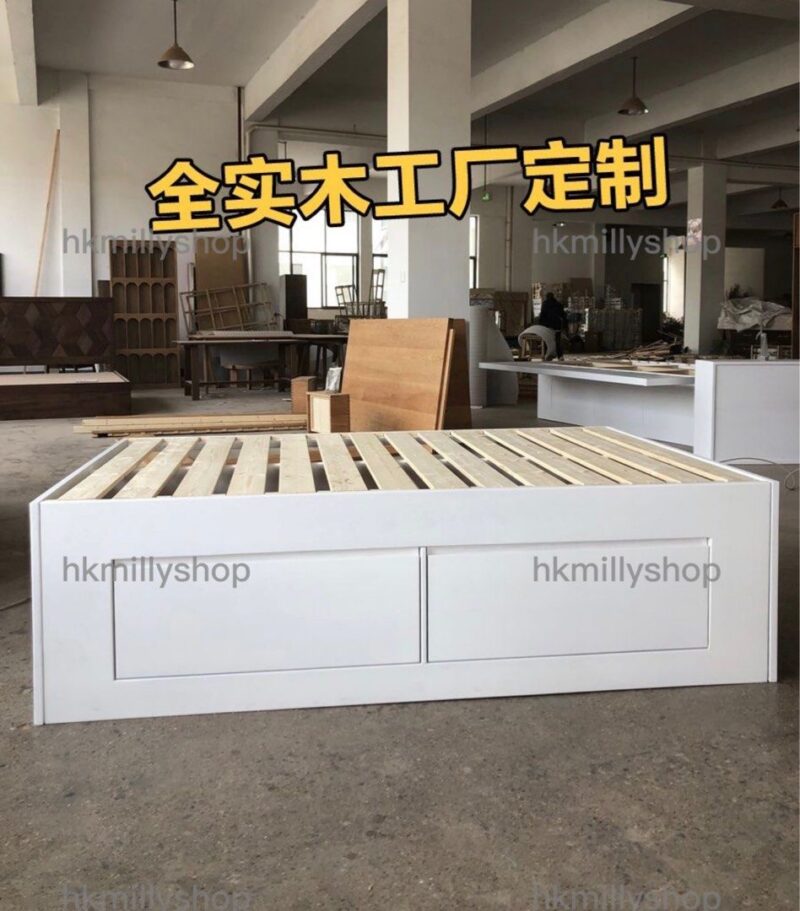 A&1308實木橡木松木飄窗床架 拼接床 日式無頭榻榻米床架 - Image 6