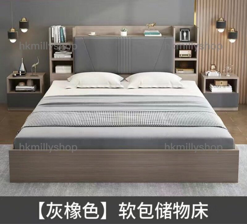 A&1356儲物床 收納床 床架 雙人床 榻榻米床 成人床 大床全新包送貨 - Image 4