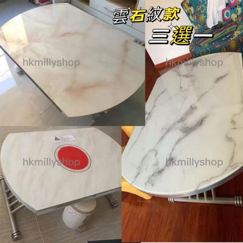 A&1383免安裝圓形餐枱 油壓茶几餐桌一體兩用桌子 咖啡桌 食飯枱 鋼化玻璃升降枱 - Image 8