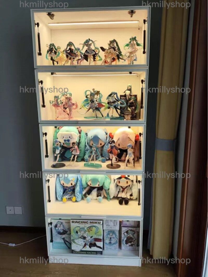 A&1385可定制尺寸顏色樂高櫃展示櫃油壓桿玻璃櫃手辦櫃收納櫃玩具櫃模型櫃 - Image 7