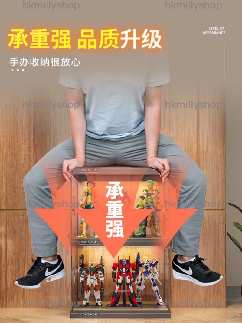 A&1387樂高櫃展示櫃積木櫃防塵櫃高櫃亞克力櫃透明櫃油壓櫃手辦櫃收納櫃玩具櫃模型櫃 - Image 5