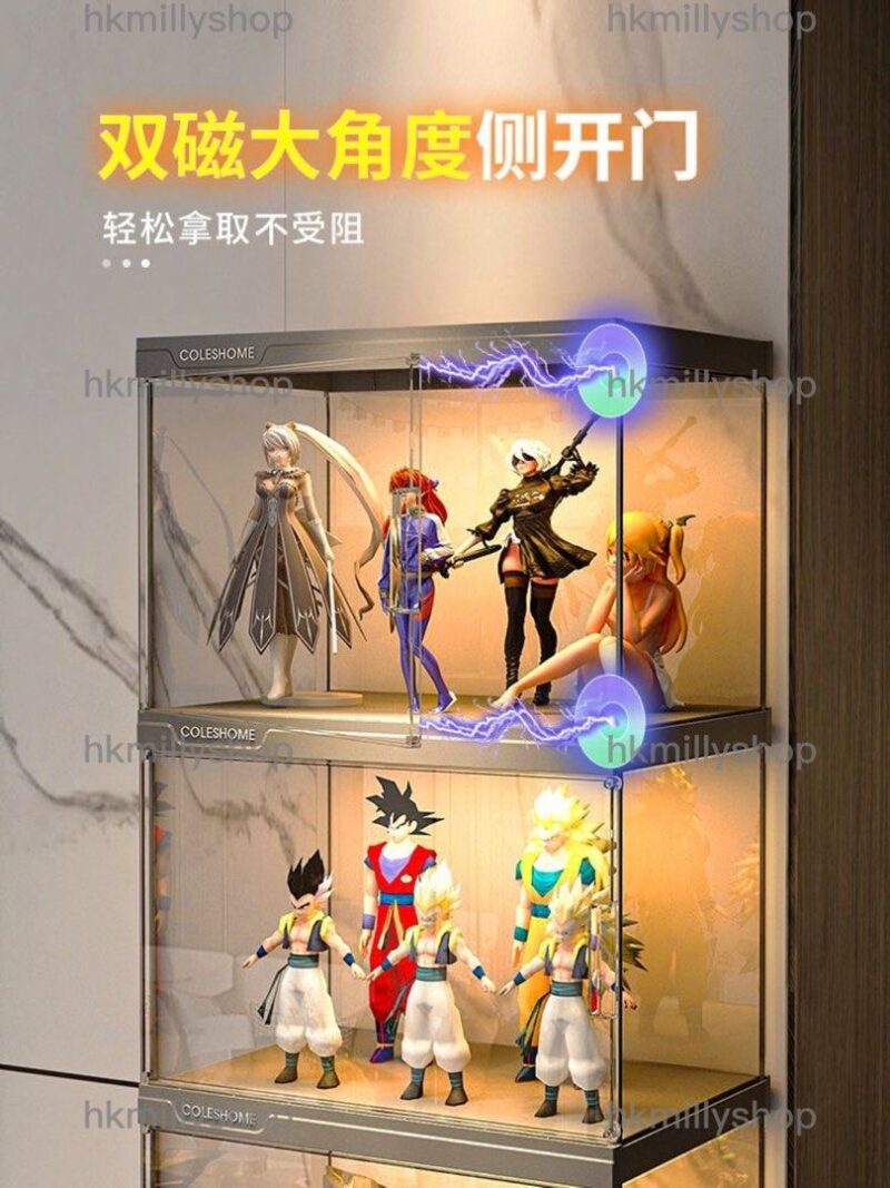 A&1387樂高櫃展示櫃積木櫃防塵櫃高櫃亞克力櫃透明櫃油壓櫃手辦櫃收納櫃玩具櫃模型櫃 - Image 6