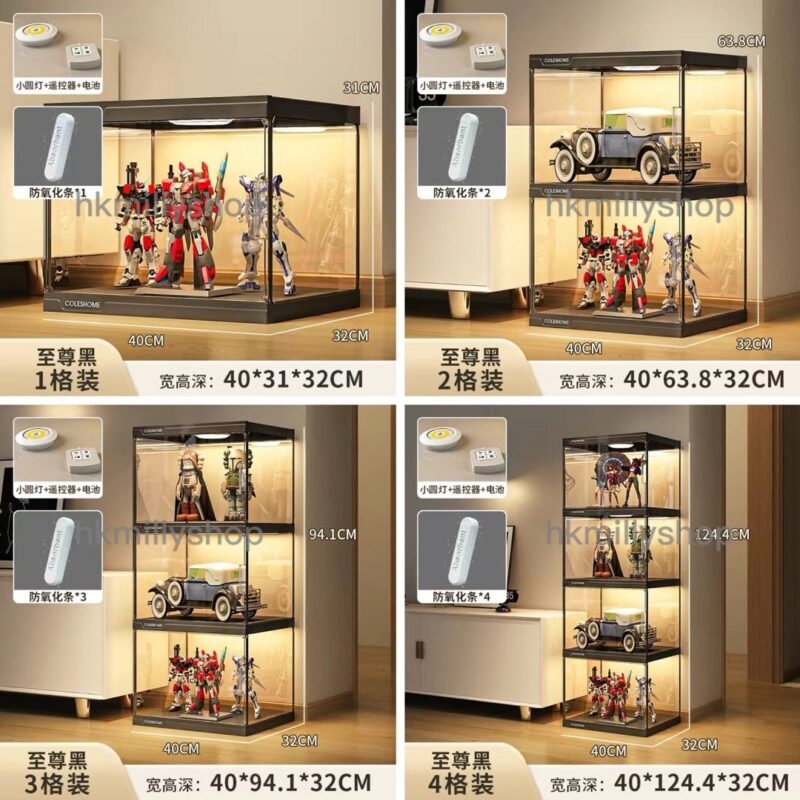 A&1387樂高櫃展示櫃積木櫃防塵櫃高櫃亞克力櫃透明櫃油壓櫃手辦櫃收納櫃玩具櫃模型櫃 - Image 10