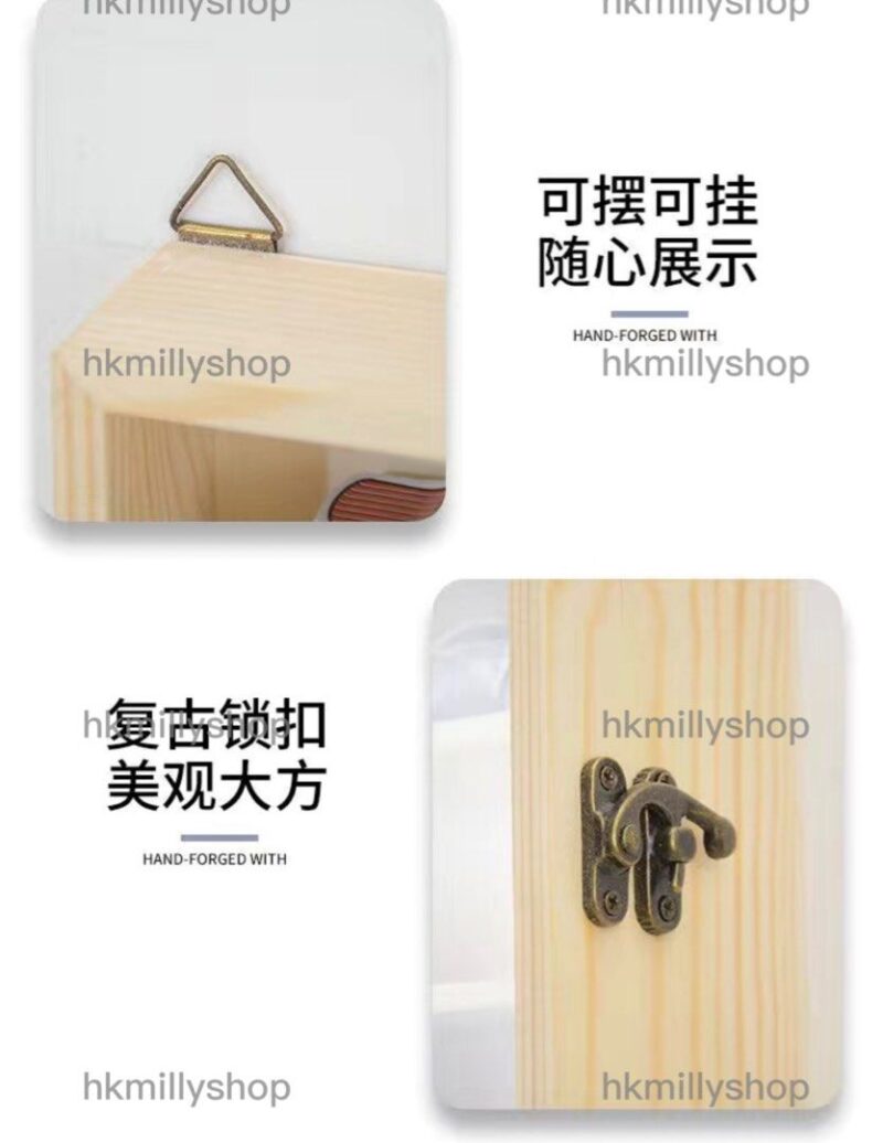 A&1388實木多隔層收納櫃 玩具車收納架 防塵櫃 多層車模置物架 - Image 4