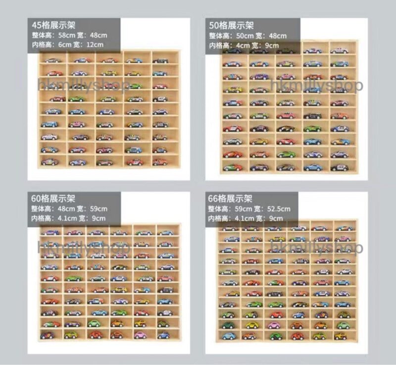 A&1388實木多隔層收納櫃 玩具車收納架 防塵櫃 多層車模置物架 - Image 6