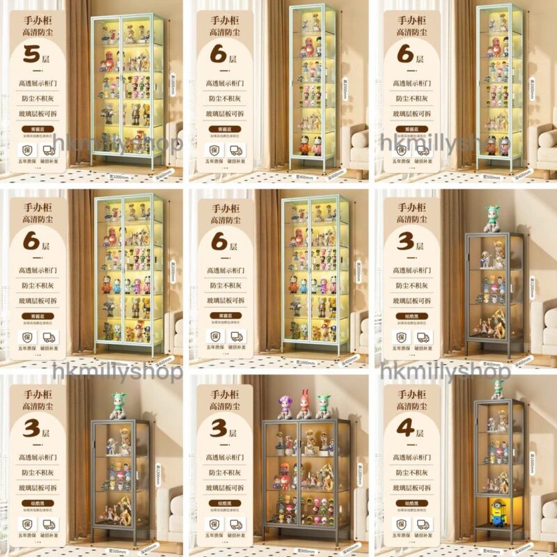A&1393展示櫃可調節高低 泡泡瑪特樂高櫃 鋼化玻璃櫃 積木櫃 玩具櫃 - Image 6
