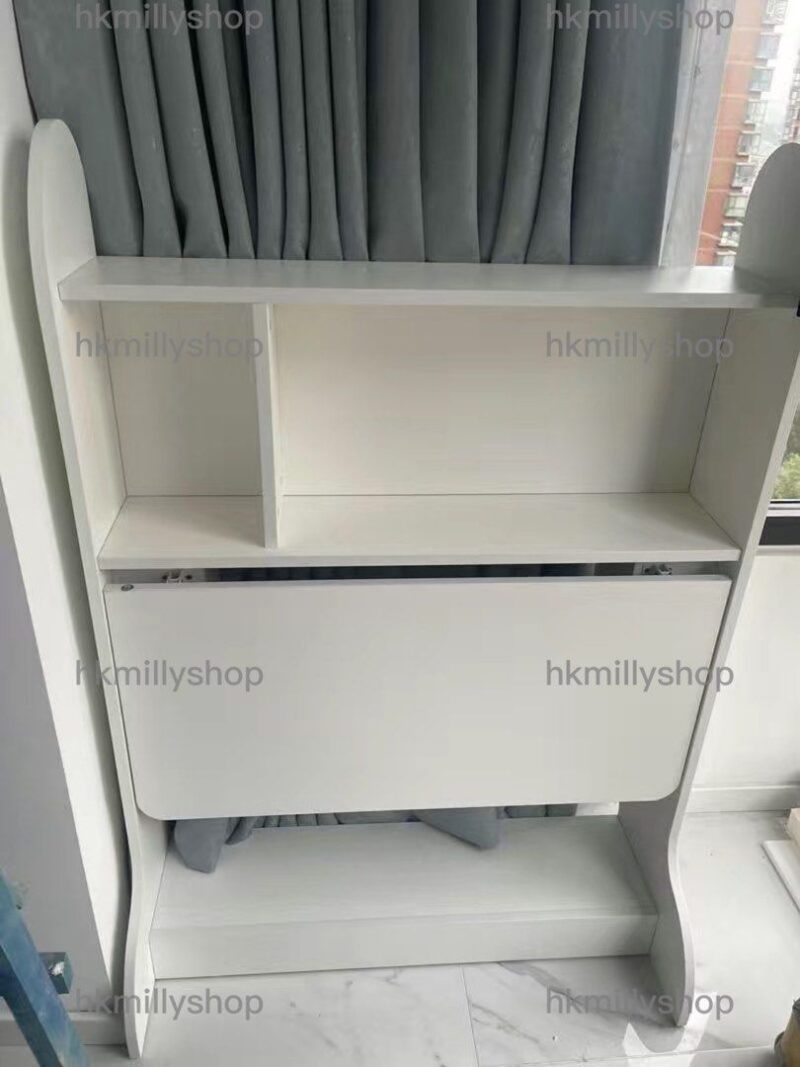 A&1394折疊書枱書桌書櫃一體櫃組合櫃電腦桌伸縮枱摺枱書架實用櫃子桌子電腦枱寫字台 - Image 8