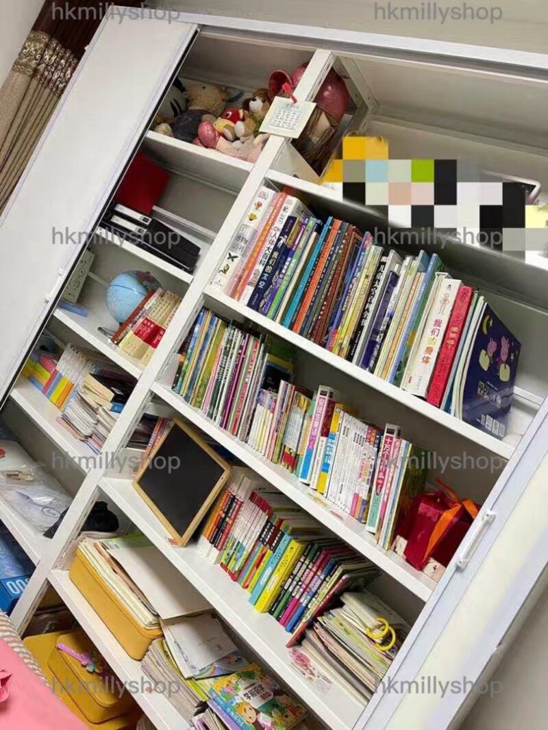 A&1399金屬書櫃 書架 帶防塵門 推拉門 趟門櫃 雜物櫃 儲物櫃 多層收納櫃 置物架 貨架 展示架 防灰塵櫃子 - Image 9