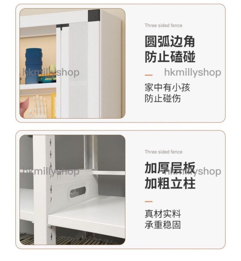 A&1399金屬書櫃 書架 帶防塵門 推拉門 趟門櫃 雜物櫃 儲物櫃 多層收納櫃 置物架 貨架 展示架 防灰塵櫃子 - Image 7