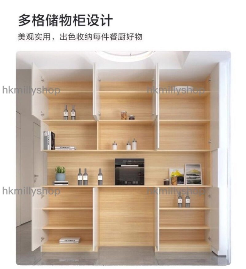 A&1409餐枱餐邊櫃組合 嵌入式酒櫃 多功能儲物櫃 隔斷櫃 餐桌櫃 茶水櫃 收納櫃 可訂製尺寸 全新包送貨 - Image 7