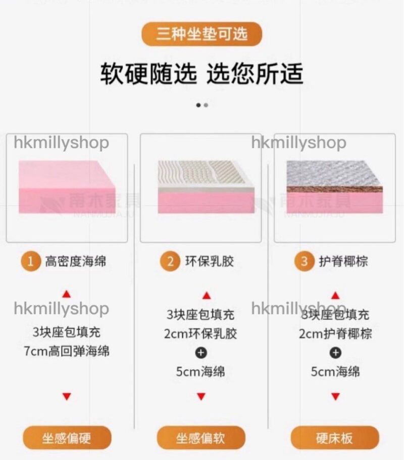 A&1412防污科技佈梳化床 伸縮沙發床 儲物沙發兩座位沙發 乳膠單人位梳化 - Image 6