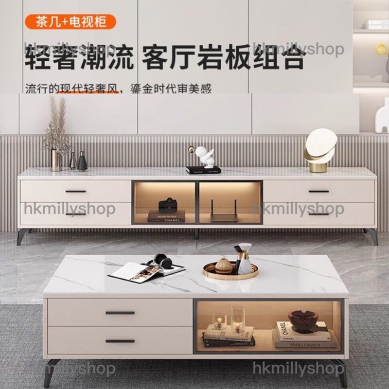 A&1416實木電視櫃茶几邊櫃組合 客廳收納櫃 置物櫃 - Image 3