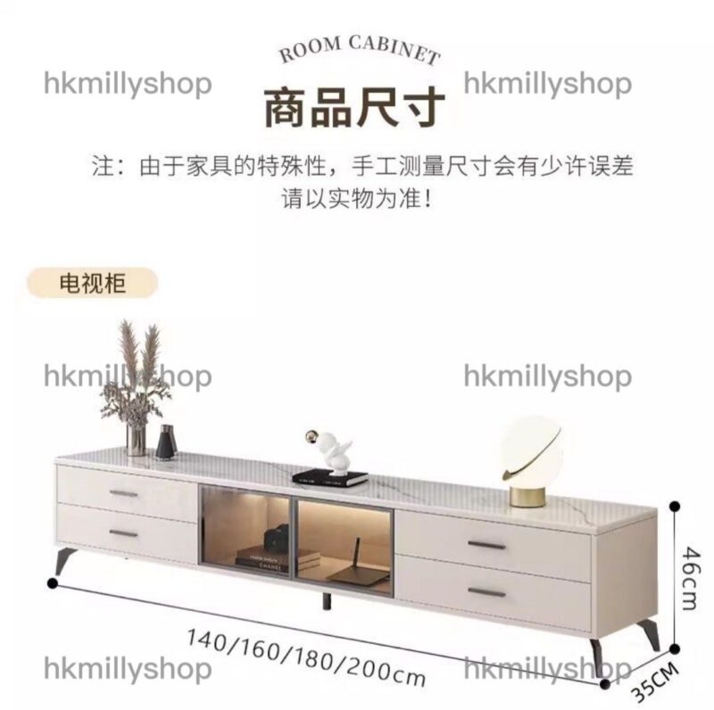 A&1416實木電視櫃茶几邊櫃組合 客廳收納櫃 置物櫃 - Image 11