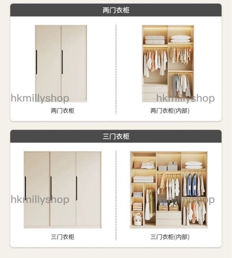 A&1442衣櫃書桌書櫃一體櫃 組合櫃 趟門衣櫃 臥室收納櫃 儲物櫃 - Image 4