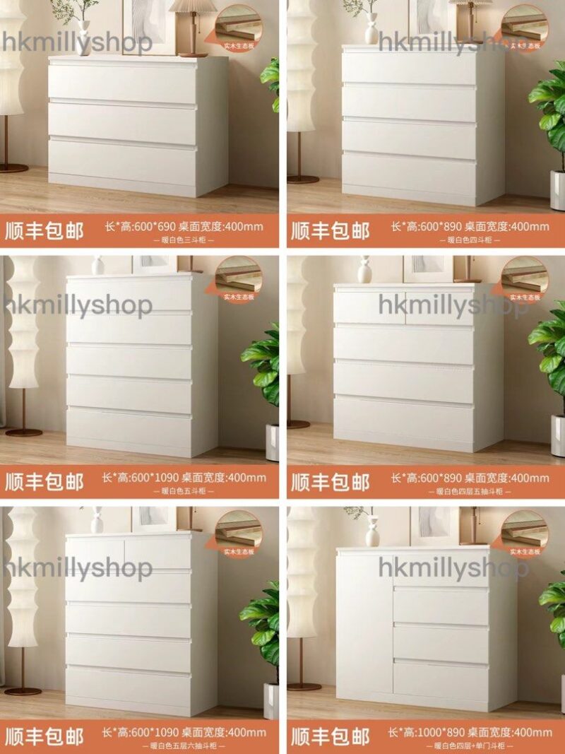 A&1448實木生態板櫃桶抽屜櫃五斗櫃多層儲物櫃收納櫃 - Image 7