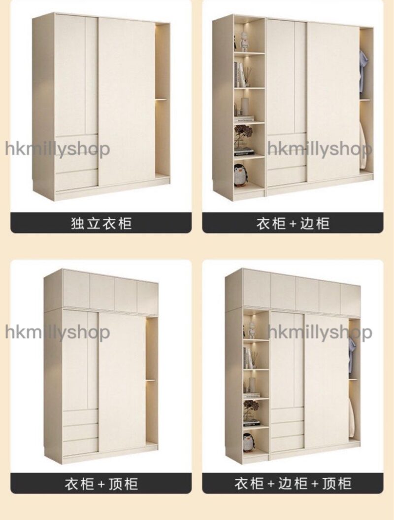 A&1450加厚背板ENF級歐鬆板材質趟門衣櫃 - Image 5