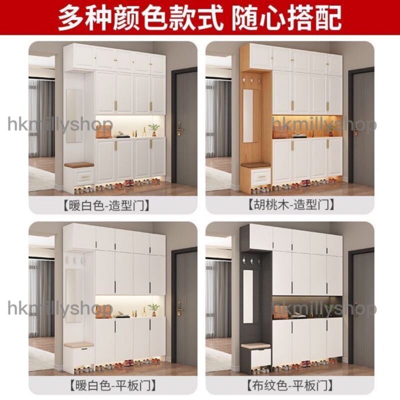 A&1460高身鞋櫃 入門櫃 玄關櫃 隔斷櫃 屏風櫃 鞋架換鞋凳一體櫃 組合櫃 大容量儲物櫃 雜物櫃邊櫃組合 頂天立地櫃子 可坐落地櫃全新包送貨 - Image 8
