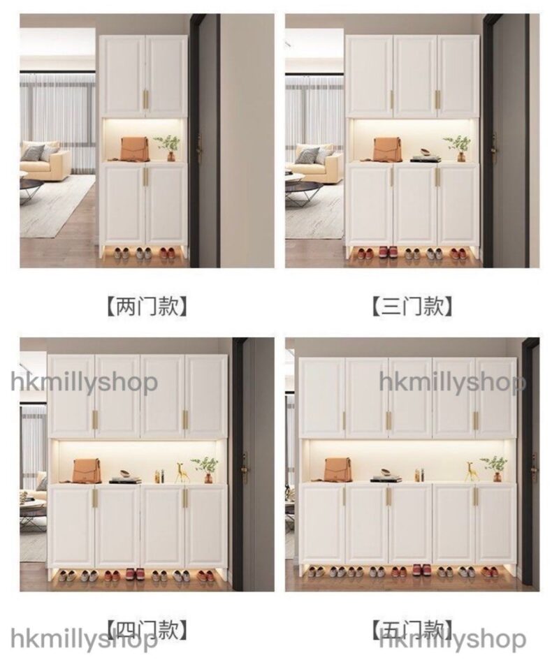 A&1460高身鞋櫃 入門櫃 玄關櫃 隔斷櫃 屏風櫃 鞋架換鞋凳一體櫃 組合櫃 大容量儲物櫃 雜物櫃邊櫃組合 頂天立地櫃子 可坐落地櫃全新包送貨 - Image 5