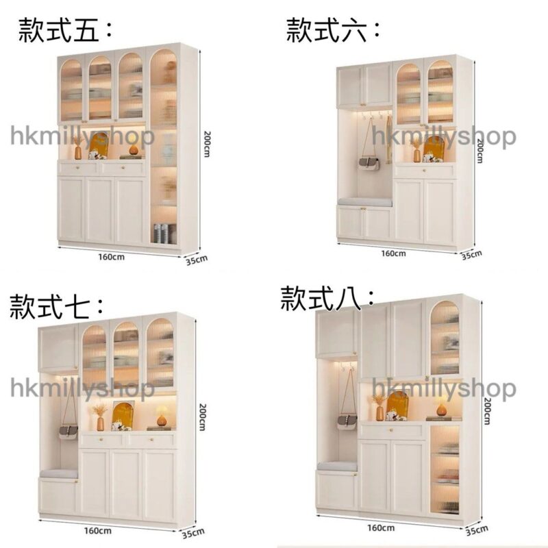 A&1462可訂製尺寸高身鞋櫃 換鞋凳鞋架組合櫃 實木生態板儲物櫃 - Image 9