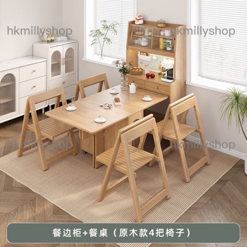 A&1465餐枱餐椅餐邊櫃組合櫃 收縮餐桌 伸縮桿飯桌 食飯枱 碗櫃 雜物櫃 置物櫃 茶水櫃 儲物櫃 高身櫃子 - Image 5