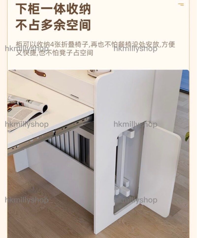 A&1468餐枱餐椅餐邊櫃組合櫃 收縮餐桌 伸縮桿飯桌 食飯枱 碗櫃 雜物櫃 置物櫃 茶水櫃 儲物櫃 高身櫃子 - Image 7