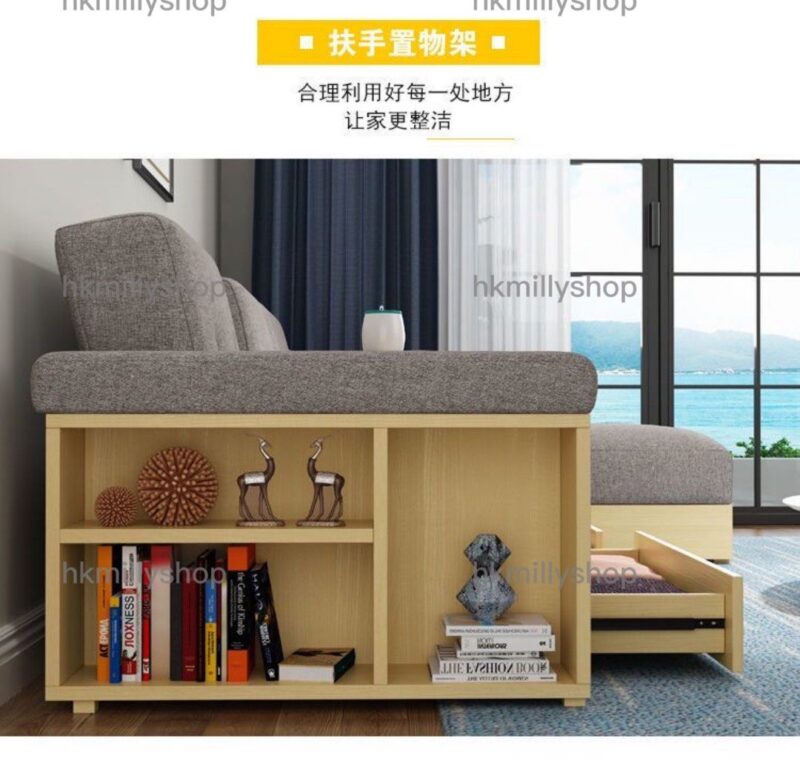 A&1479訂製顏色日式沙發床 布藝梳化床 科技皮沙發床 榻榻米單人沙發床 雙人梳化床 - Image 5