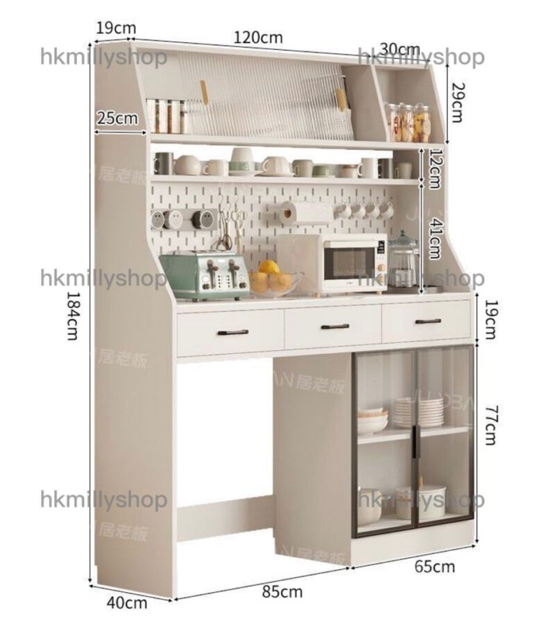 A&1509可訂製尺寸餐桌邊櫃組合櫃一體櫃 - Image 11