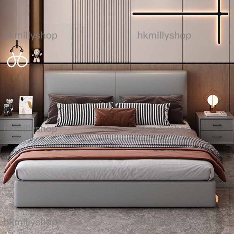 A&1520油壓床儲物床 框架床 雙人床 四呎床 五呎床 Queen size bed 氣壓床 液壓床 科技佈床頭軟靠 收納床架全新包送貨 - Image 2