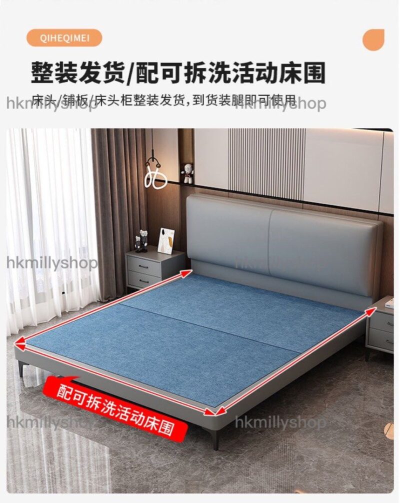 A&1520油壓床儲物床 框架床 雙人床 四呎床 五呎床 Queen size bed 氣壓床 液壓床 科技佈床頭軟靠 收納床架全新包送貨 - Image 8