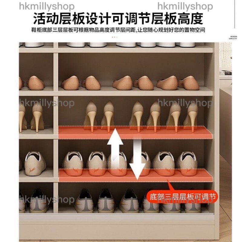 A&1532高身鞋櫃 矮櫃 六層 十層 多層收納櫃 鞋架 入門櫃 屏風櫃 儲物櫃 置物櫃 多顏色選擇 門廳櫃 玄關櫃 - Image 4