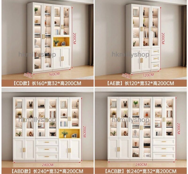 A&1573書櫃 餐邊櫃 酒櫃 餐廳收納櫃 雜物櫃 抽屜櫃 玻璃櫃 展示櫃 防塵櫃 辦公書架 文件櫃 落地櫃 高身櫃 隔斷櫃 玄關櫃 茶水櫃 碗櫃 - Image 9