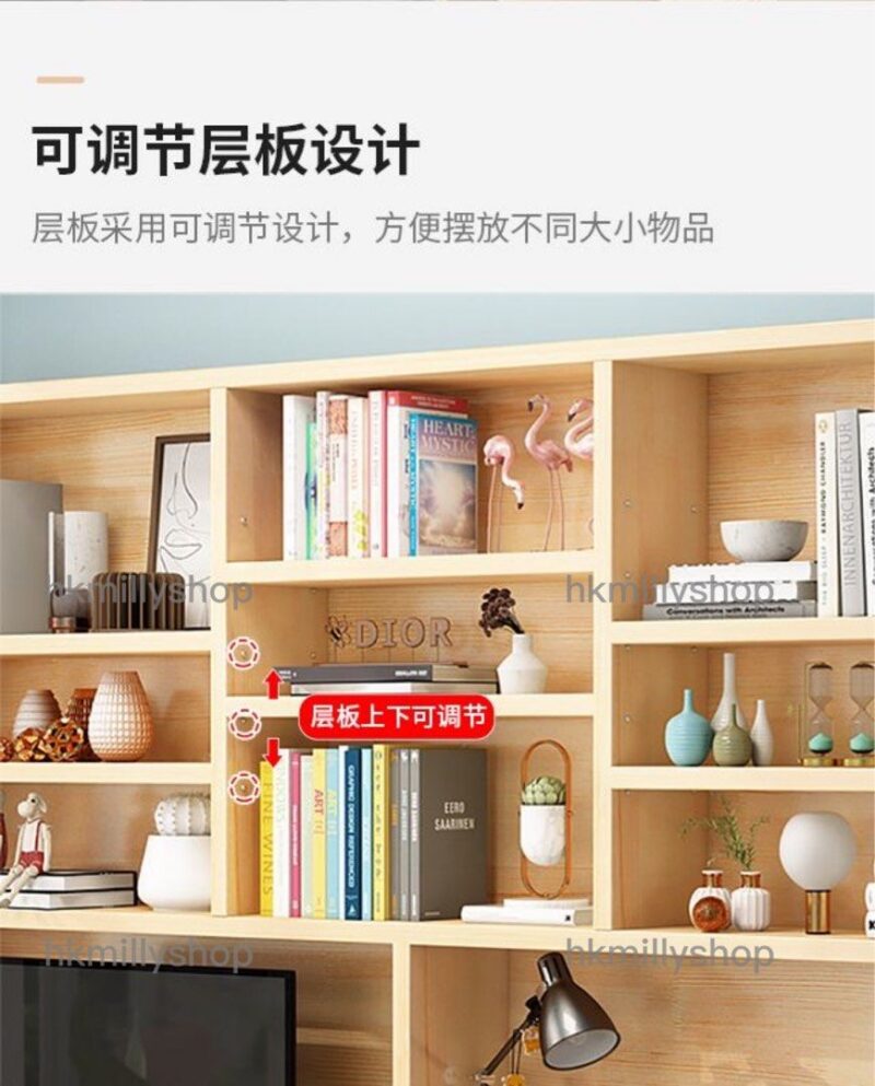 A&1599實木書桌 書枱書架一體 組合枱 電腦桌 辦公桌 學習桌 電腦枱 辦公枱 學習枱 工作枱 文件櫃櫃桶 桌子椅子組合 多尺寸選擇全新包送貨 - Image 5