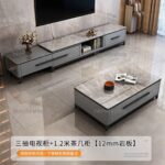 A&1608雲石電視櫃茶几組合 伸縮地櫃 地台櫃 落地櫃 客廳收納櫃 儲物櫃 電視機櫃 可收縮櫃子 多顏色選擇