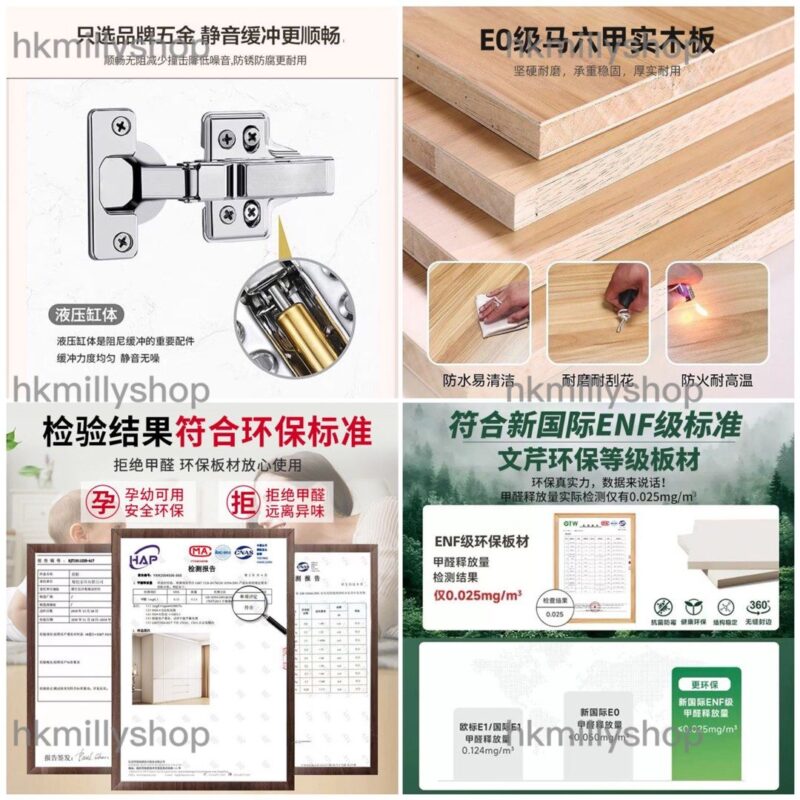 A&1630實木衣櫃加大加寬 大容量衣櫃 衣櫥 對開門櫃子 臥室置物櫃 衣物收納櫃 組合櫃 衣架 衣帽櫃 頂天立地櫃子 高身櫃子 - Image 3