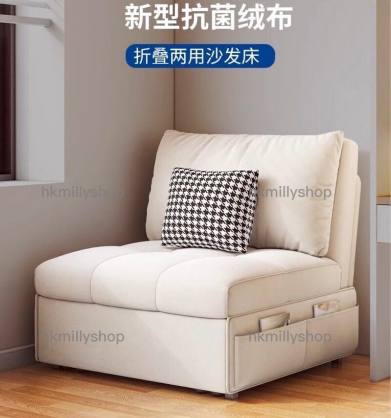 A&1641新型抗菌絨布梳化床 沙發床 單人梳化床 雙人沙發床 儲物梳化