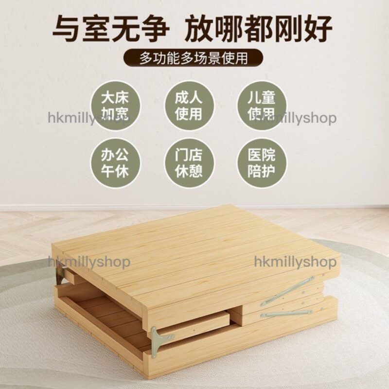 A&1645免安裝實木折疊床架 可訂造尺寸 拼接床 單人床 雙人床 - Image 3