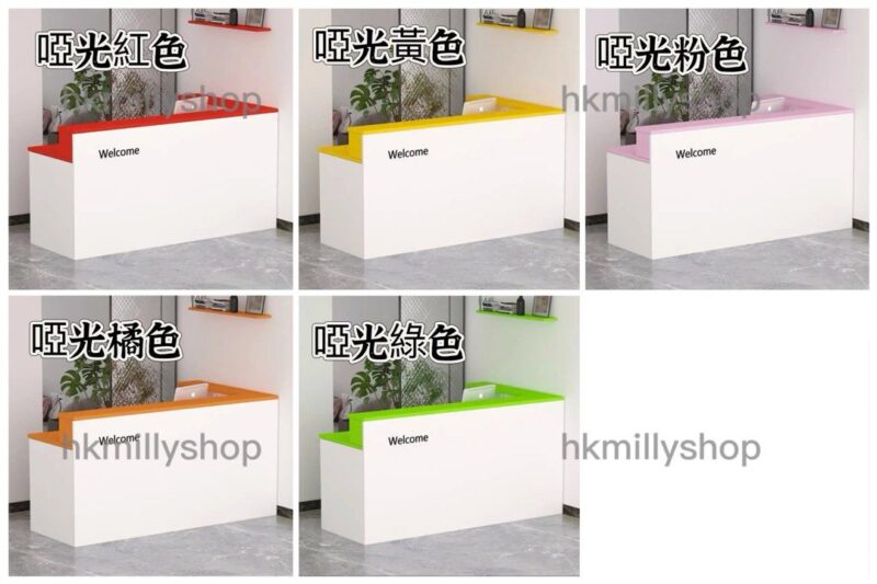 A&1660可訂造尺寸收銀台 轉角前台 L型工作枱 迎賓臺 超市櫃枱 接待枱 接待桌 吧檯 櫃枱 收銀桌 - Image 10