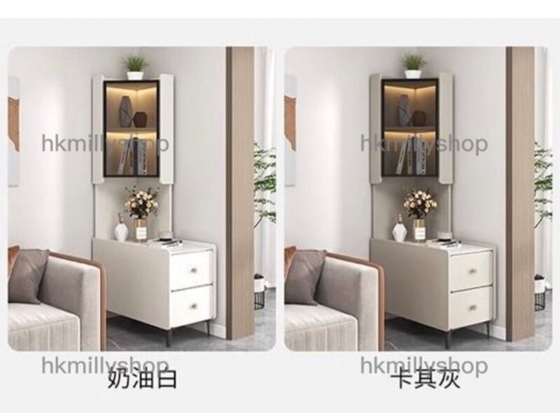 A&1665邊櫃 角櫃 側櫃 墻角櫃子收納櫃 展示櫃 拐角櫃 轉角櫃 沙發邊桌 茶几 邊幾 角落儲物櫃 雜物櫃 落地置物櫃 抽屜櫃 櫃桶櫃 - Image 3