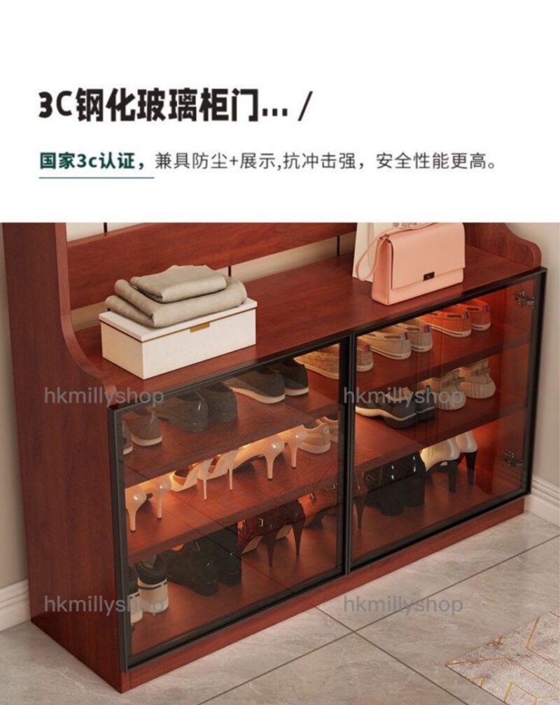 A&1680實木生態板鞋櫃 多功能入門收納櫃 換鞋凳 - Image 7