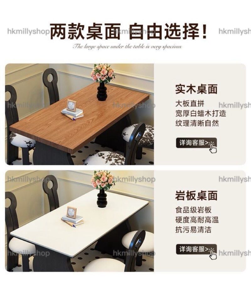 A&1696美式復古實木白蠟木餐桌椅 餐枱餐椅組合 中古風格家具 - Image 5