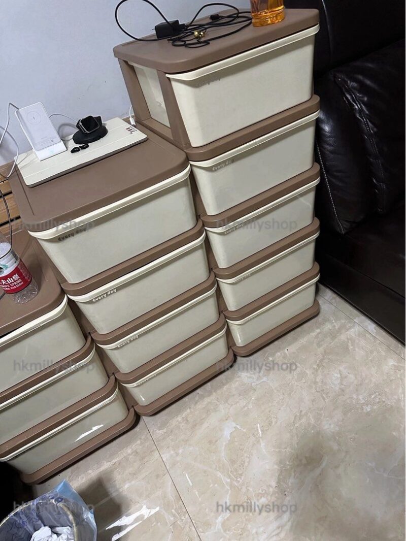 A&1710塑膠抽屜櫃 玩具收納櫃 櫃桶櫃 多層收納櫃 斗櫃 多種尺寸選擇 帶滾輪可移動置物架 帶轆收納架 整理神器 全新包送貨 - Image 8