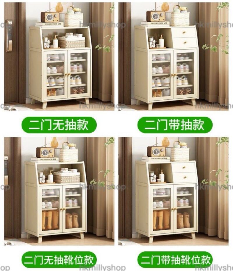 A&1717實木鞋櫃多尺寸選擇 全新鞋架 入門置物架 多層收納櫃 儲物櫃楠竹材質櫃子 置物櫃包送貨 - Image 6