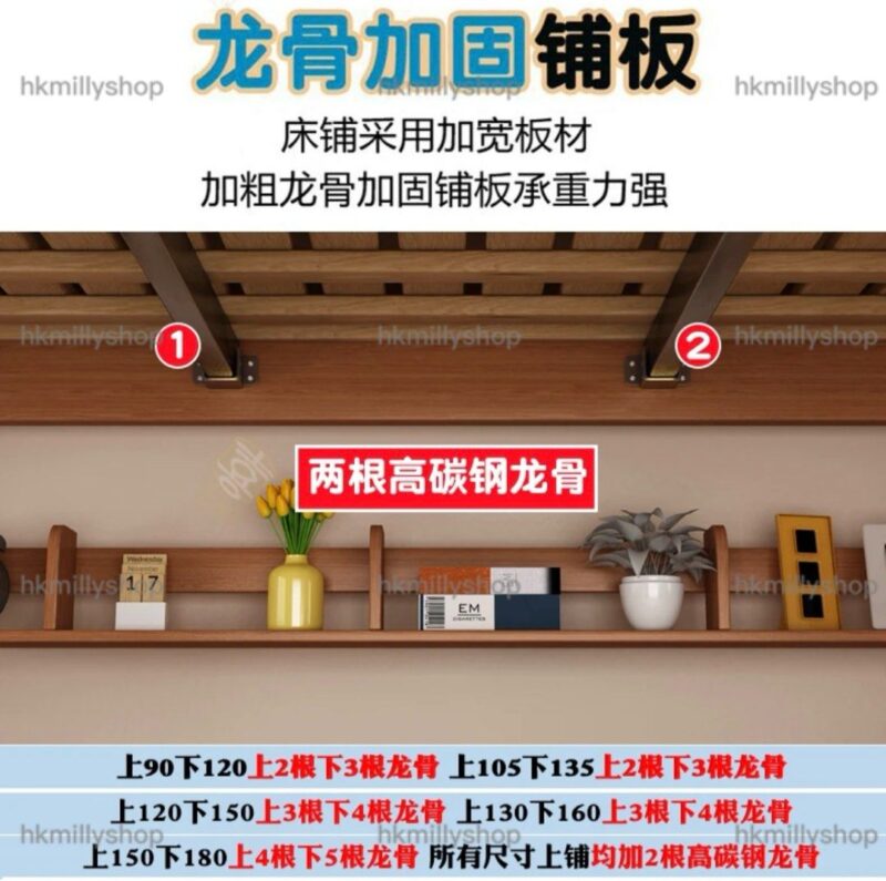 A&1739進口實木松木上下床加強承重加厚雙層床高低床兒童床 - Image 5