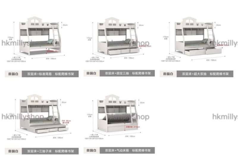 A&1740可訂造尺寸雙層床拖床組合床 - Image 5
