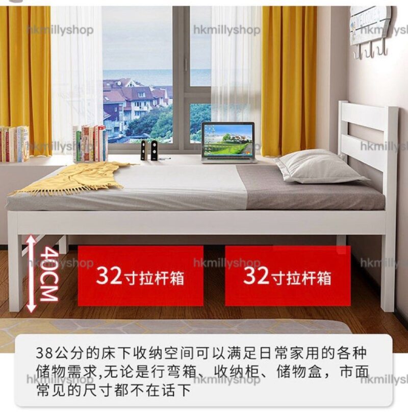 A&1742進口實木松木床架 三種顏色選擇 單人床 雙人床 儲物床 櫃桶床 抽屜床 收納床加高床 組合床工人床 - Image 7