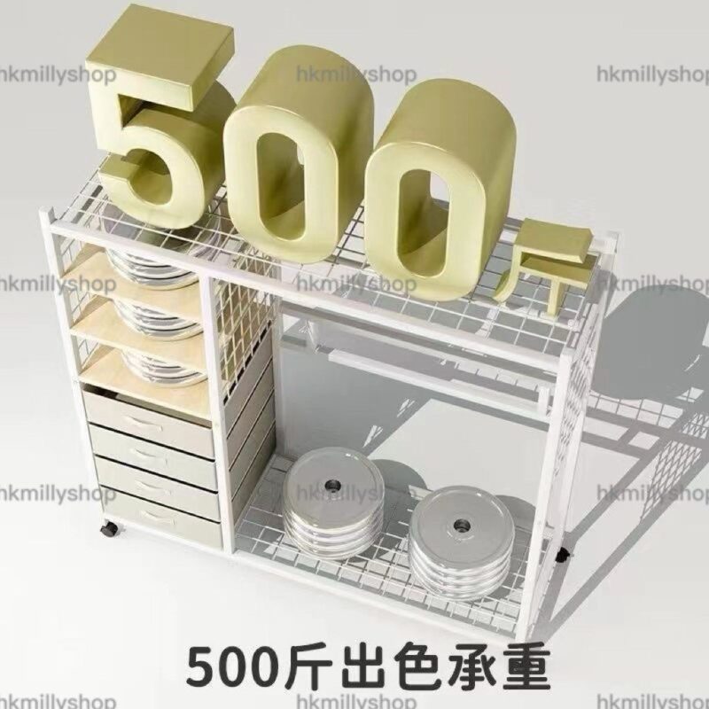 A&1762簡易衣櫃大滑輪可移動掛衣架衣帽櫃儲物架臥室收納架晾衣架晾衣桿衣物收納架衣服收納架置物架多層架子 - Image 4