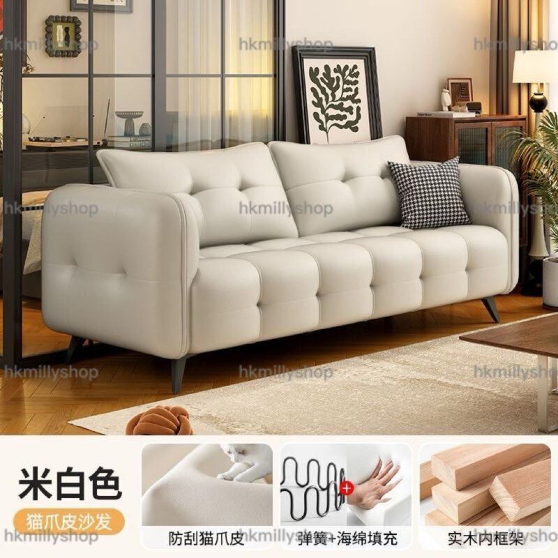 A&1805貓抓皮沙發 單人位 雙人位 三人位 皮質梳化 直排梳化 - Image 2