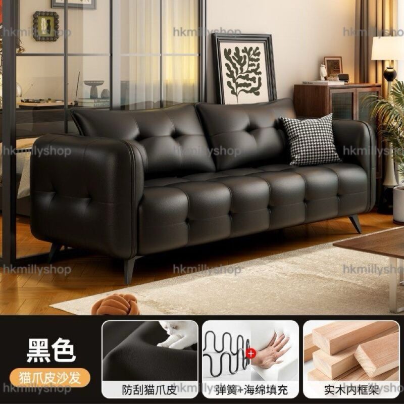 A&1805貓抓皮沙發 單人位 雙人位 三人位 皮質梳化 直排梳化 - Image 3