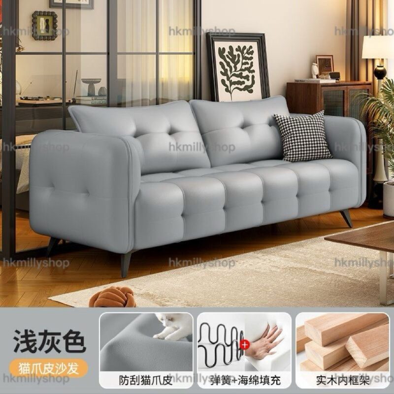 A&1805貓抓皮沙發 單人位 雙人位 三人位 皮質梳化 直排梳化 - Image 4