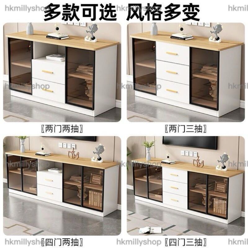 A&1858電視櫃玻璃門 多顏色選擇 實木電視機櫃 落地櫃 TV櫃 儲物櫃 收納櫃 地台櫃 按壓開門 雜物櫃 抽屜櫃全新包送貨 - Image 7